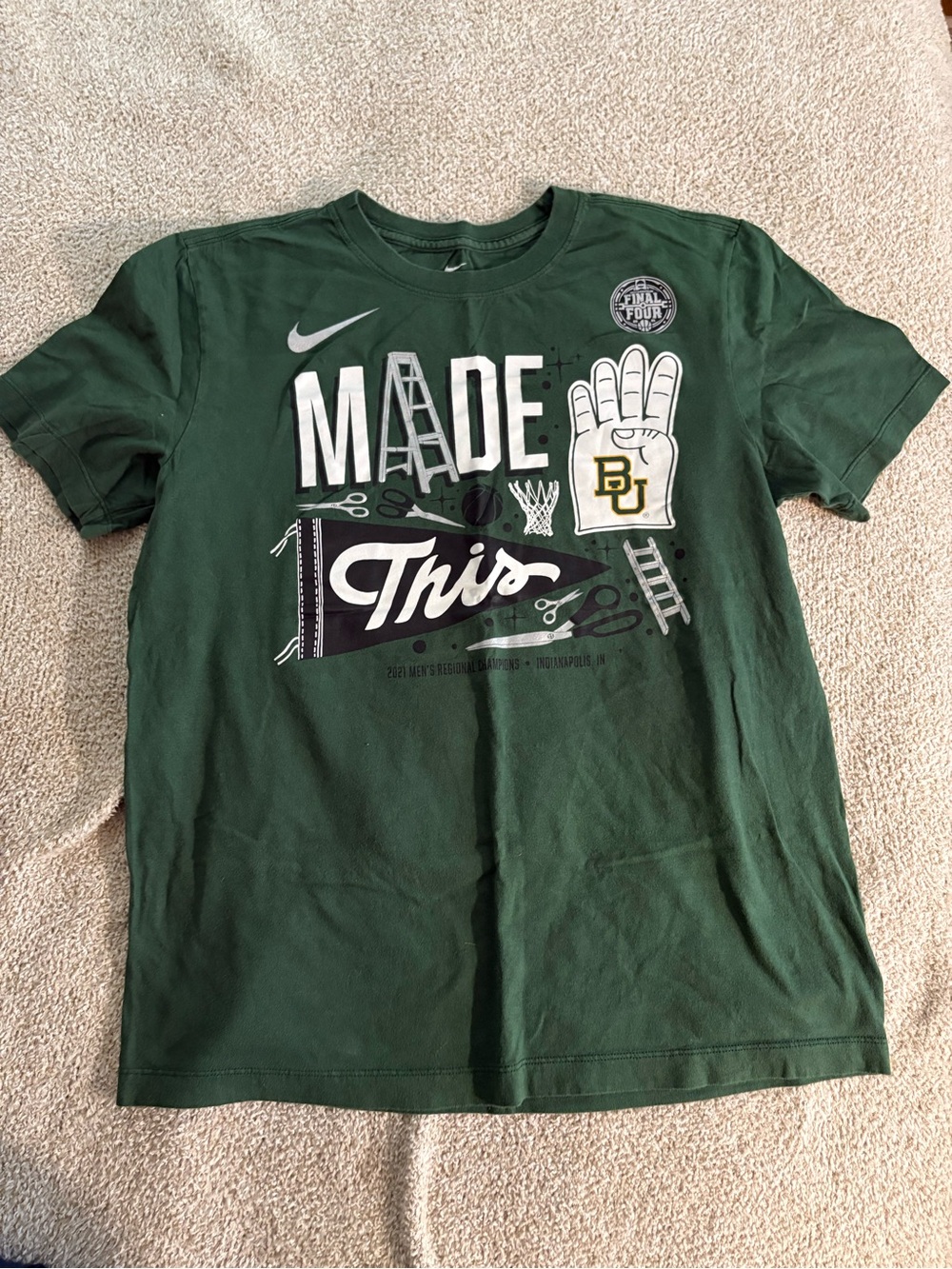 Nike Green Baylor 'Made This' Graphic Tee